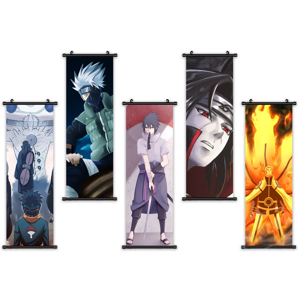 

Naruto Home Decoration Uzumaki Naruto Hanging Poster Japanese Anime Canvas Wall Art Printed Modern Painting Scroll Living Room