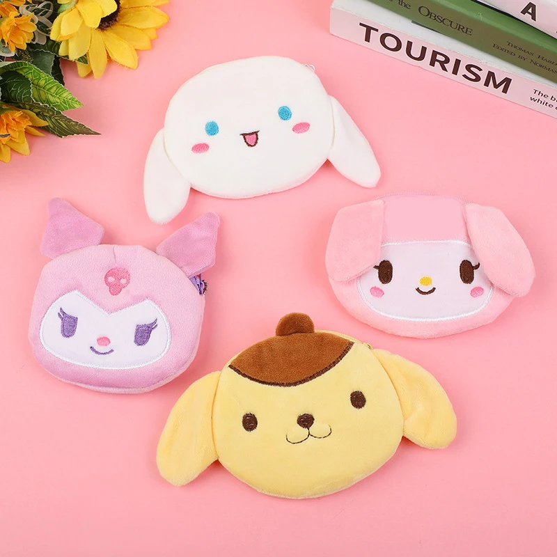 Плюшевый мелодий Sanrio My Melody Kuromi Cinnamoroll мягкий мешочек для денег с животными