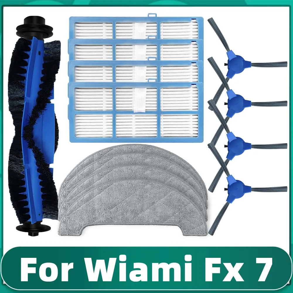 

For Wiami Fx 7 Robotic Vacuums Main Side Brush Hepa Filter Mop Cloths Spare Part Replacement Accessory Attachment Kit