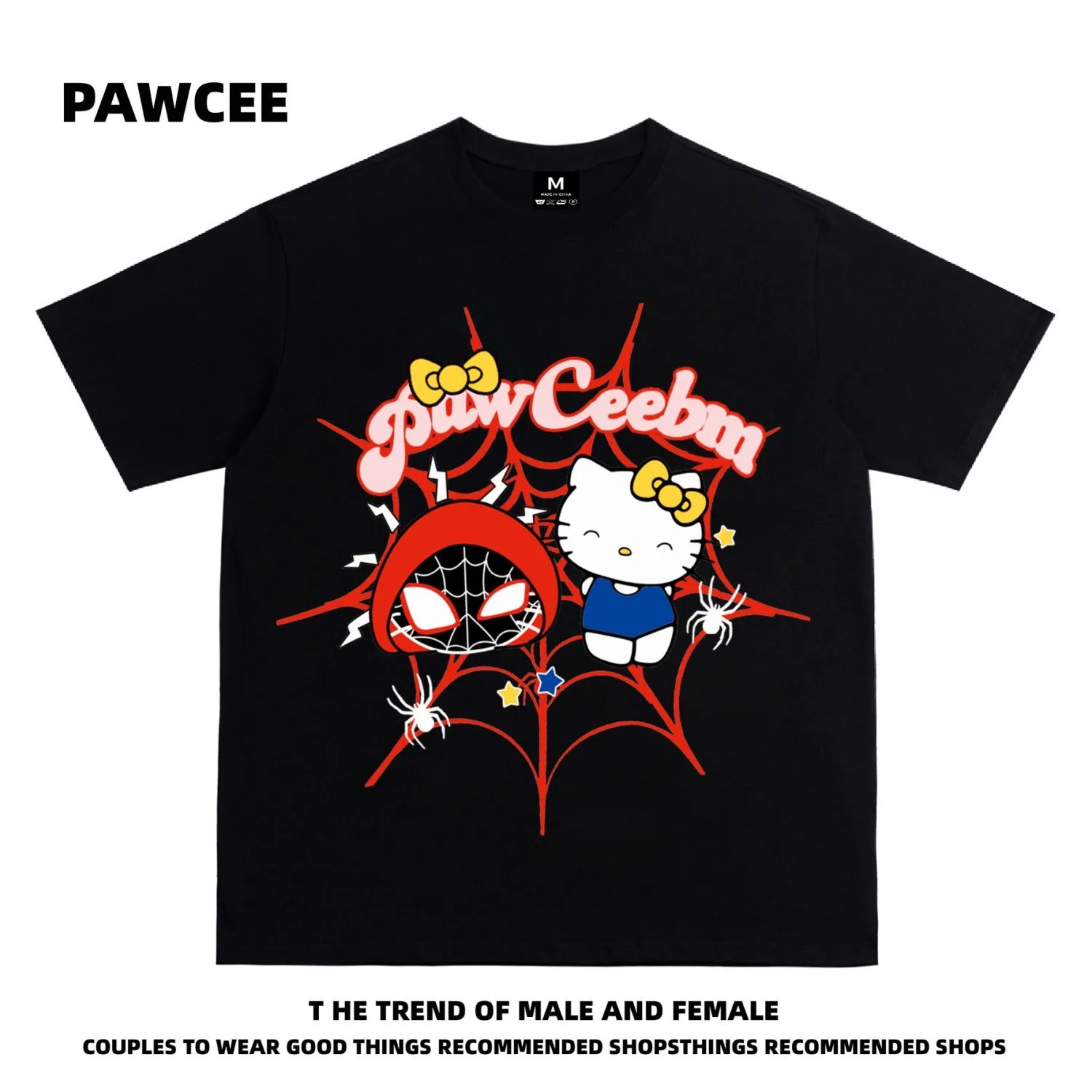 Женская/Мужская свободная футболка летняя оверсайз с принтом в виде героев