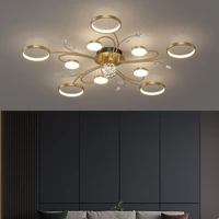 luxury living room chandeliers simple modern atmospheric gold decor home starry lighting light bedroom ceiling decoration lamp