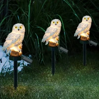 solar powered led lights garden owl animal pixie lawn lamps ornament waterproof lamp unique christmas lights outdoor solar lamps