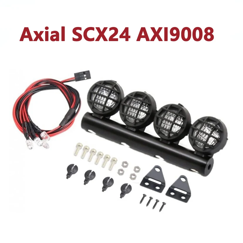 

Axial SCX24 AXI9008 AXI00001 AXI00002 1/24 RC, запасные части, имитация подъема, автомобиль, багажная стойка, фотовспышка, освещение на крыше