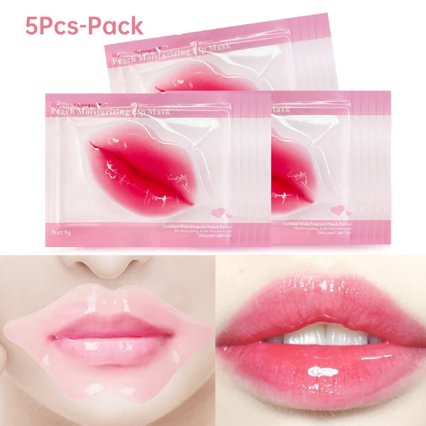 

5PCS Collagen CrystalMask Patches Hydrating Patches Repair Lines Lip Plumper Anti Wrinkle Lips Mask For Lip Enhancement Gel Pad