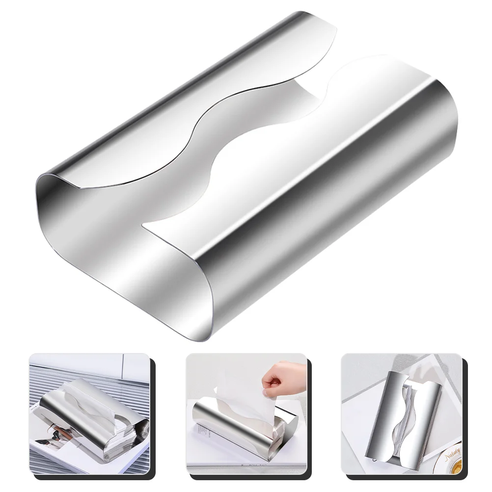 

Portable Stainless Steel Simple Kitchen Napkin Holder Table Napkin Holder Napkin Case Tissue Box Holder