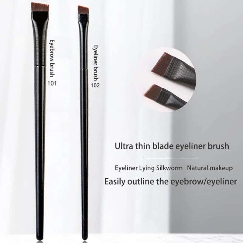 

Blade Eyeliner Brush Ultra-thin Bevel Blade Eyebrow Brush Nest Silkworm Brush Single Makeup Brush Beauty Tools Make Up Brushes