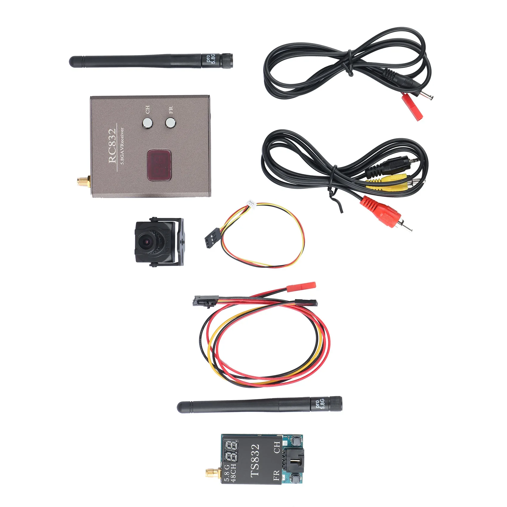 

New 48CH 5.8G 600Mw 5Km Wireless AV Transmitter TS832 +RC832 Receiver + 600TVL Camera for FPV Multicopter Aircraft