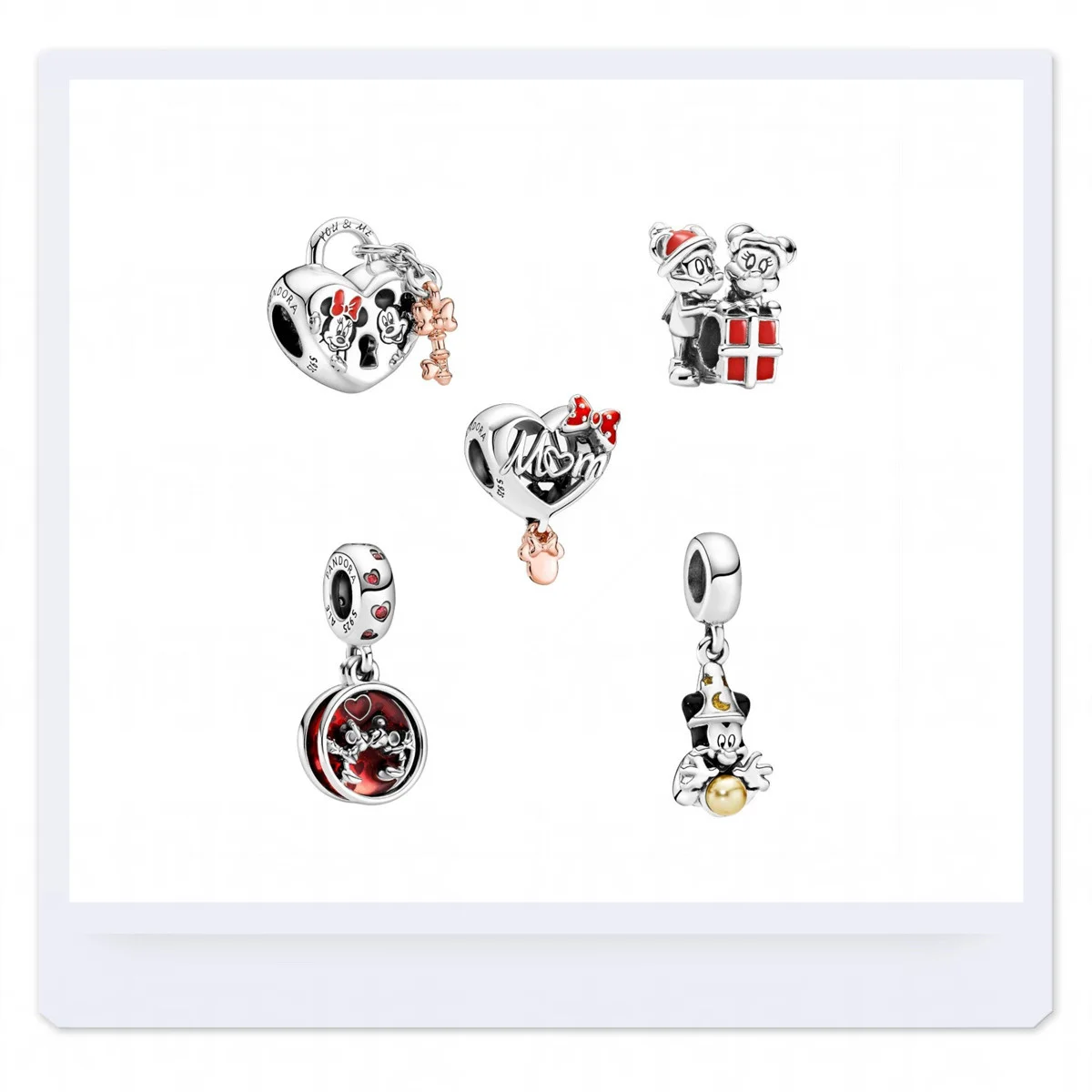 

Charms Pandora 925 Originales Fit Beads Bracelet Jewelry Sterling Silver Disney Mickey Minnie Mouse Series Free Shipping DIY