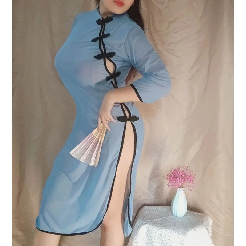 Плюс размер китайское студенческое нижнее белье Ципао сексуальное Cheongsam