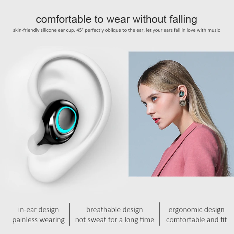 Tecsire S11 наушники bluetooth беспроводные tws стерео бас светодиодный цифровой дисплей