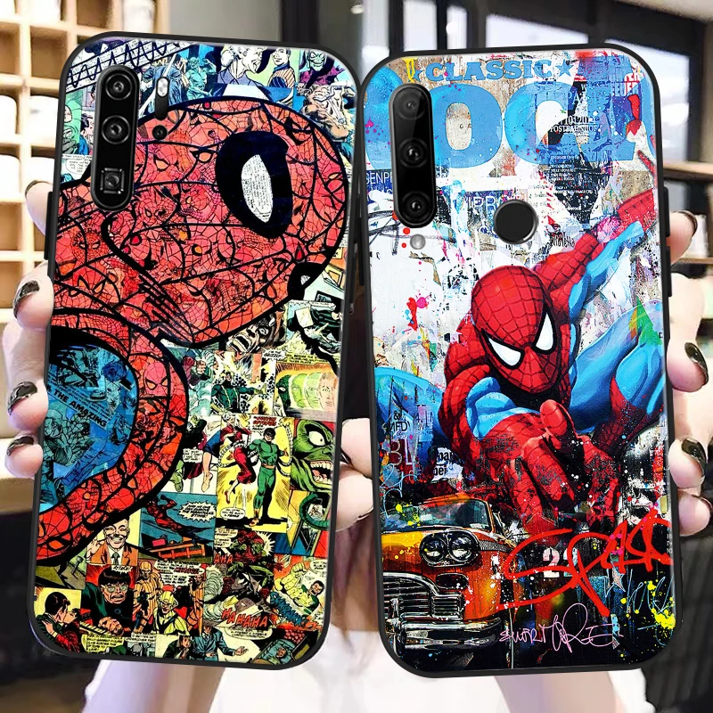 

Marvel Spiderman Comics For Huawei P50 P40 P30 P20 Pro Lite 5G P Smart Z 2019 Phone Case Coque Shockproof TPU Cases Shell