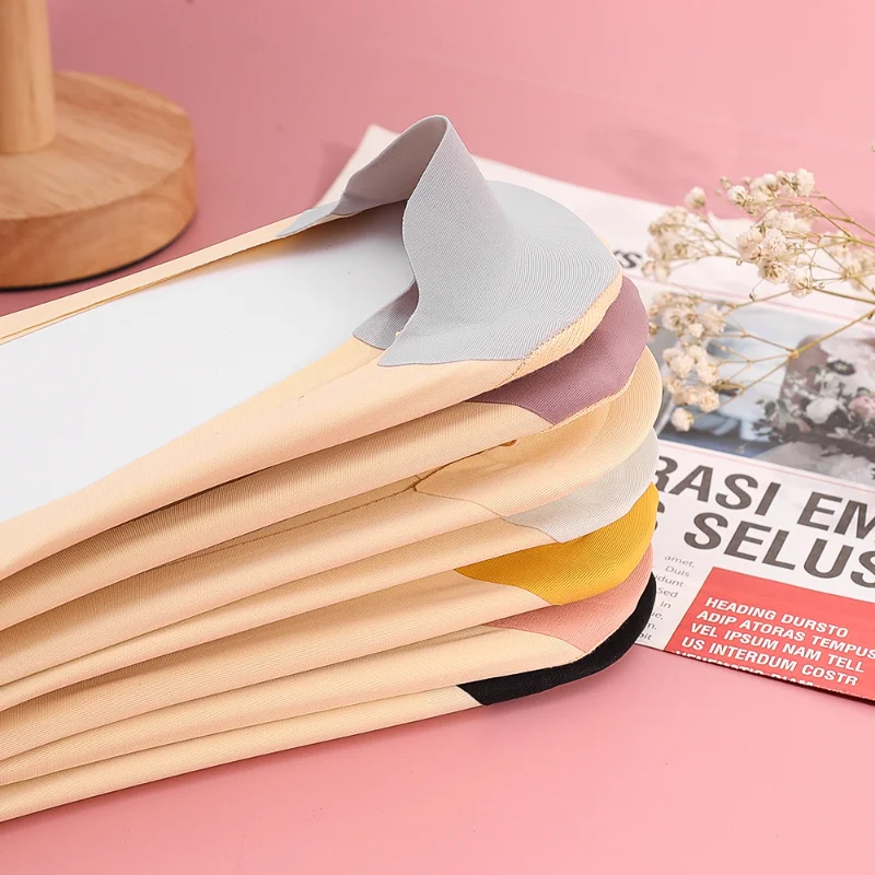 5pairs Nylon Ice Silk Boat Socks Summer Ultrathin Breathable Sock for Women Girls Harajuku Invisible Non-slip Low Cut Ankle Sock