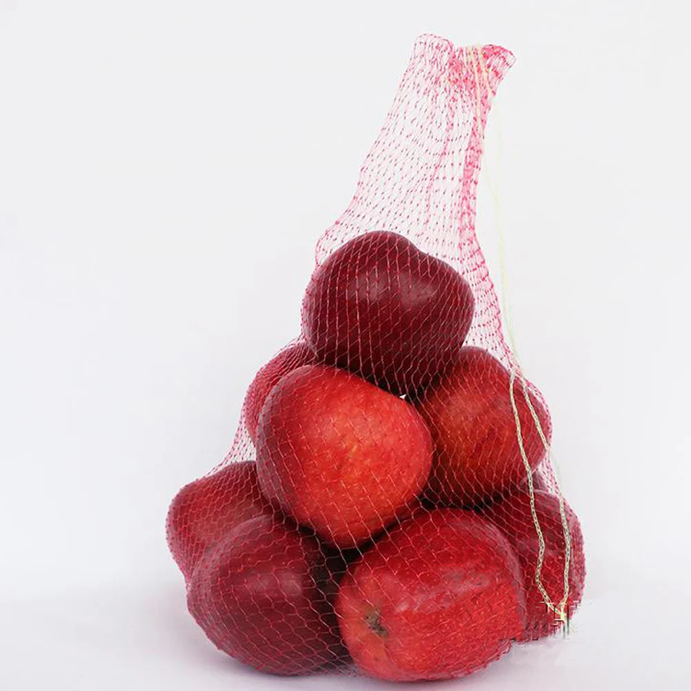 

Сетчатая Сумка на шнурке для овощей, портативные плетеные бытовые сетки для хранения фруктов, арбуза, 50 шт.