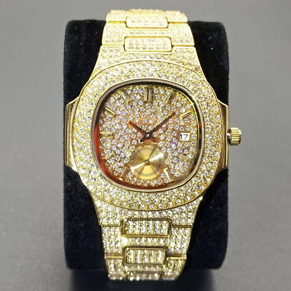 

Часы мужские Patek Nautilus роскошные, брендовые дизайнерские золотистые водонепроницаемые Модные с хронографом и датой, уникальный подарок на Р...