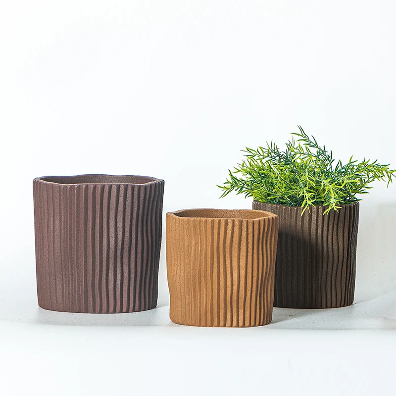 Силиконовая форма для бетона цветочный горшок в полоску садового раковины