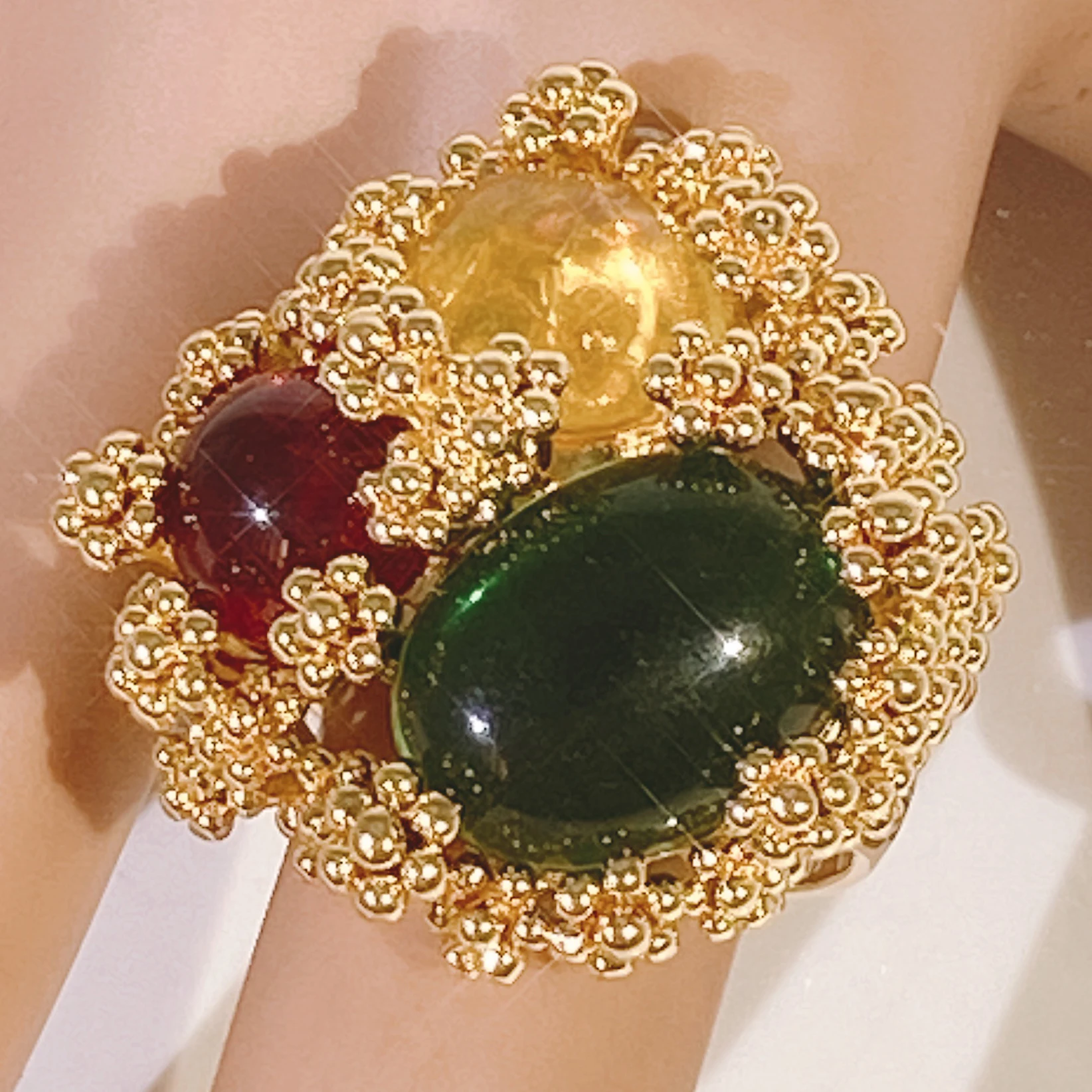 YULAILI трехцветные ранние кольца для женщин модные аксессуары новые стильные на