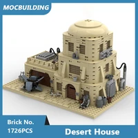 moc tatooine modular building with interior 3 speed bike desert house blocks space wars assembled bricks toys gifts 1726pcs