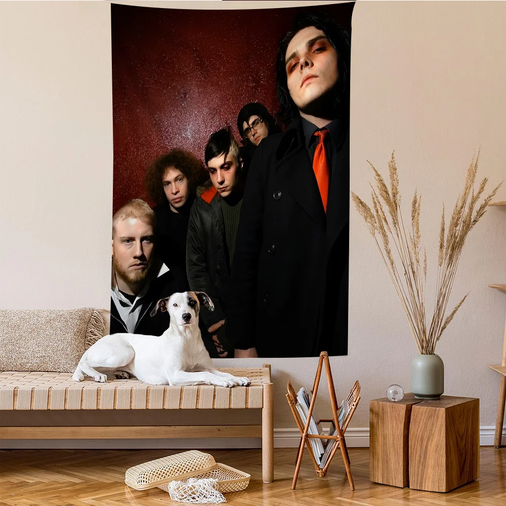 Гобелен My C-Chemical R-Romance Band Вязаный полиэстер/хлопок Прямоугольная форма Моющаяся в