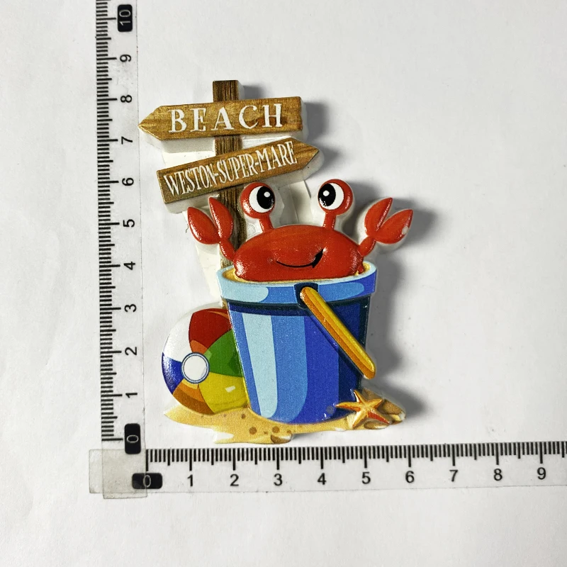 Weston-sur-mer Beach Travel Сувенирные поделки Домашний декор Краб Стереоскопические 3d