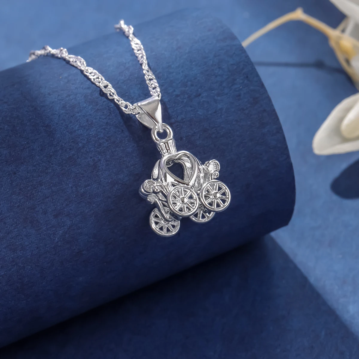 Модное ожерелье Золушки из стерлингового серебра 925 пробы с подвеской в виде
