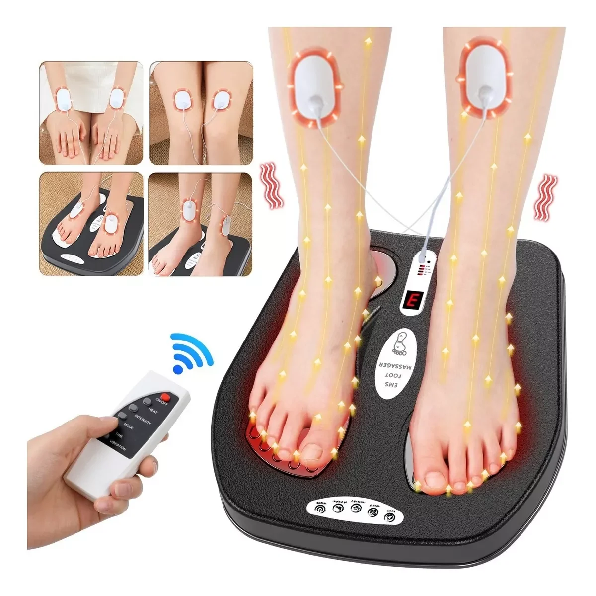 

Foot Massager Vibration Heating EMS and TENS Patch Acupoint Massage Dual-Channel Therapy Constant Temperature Hot Compress