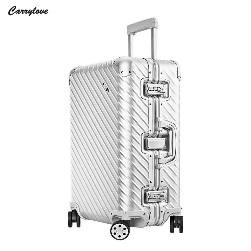 

Carrylove 20"24"29" Inch 100% Aluminum Luggage Spinner Metal Carry On Trolley Suitcase Bag On Wheels