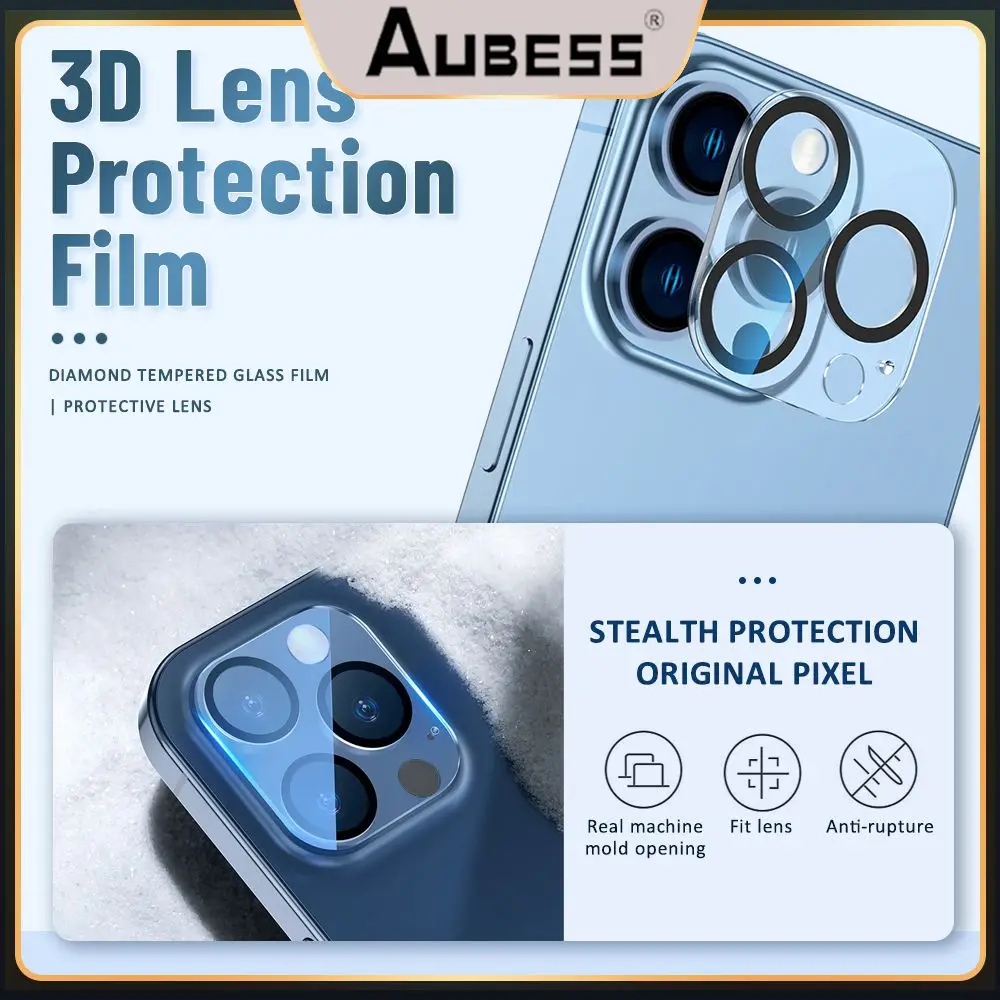 

1pc Full Cover Protective Protection Case Full-frame Protective Film Screen Protector Tempered Glass Lens For Iphone 14 13 12 11