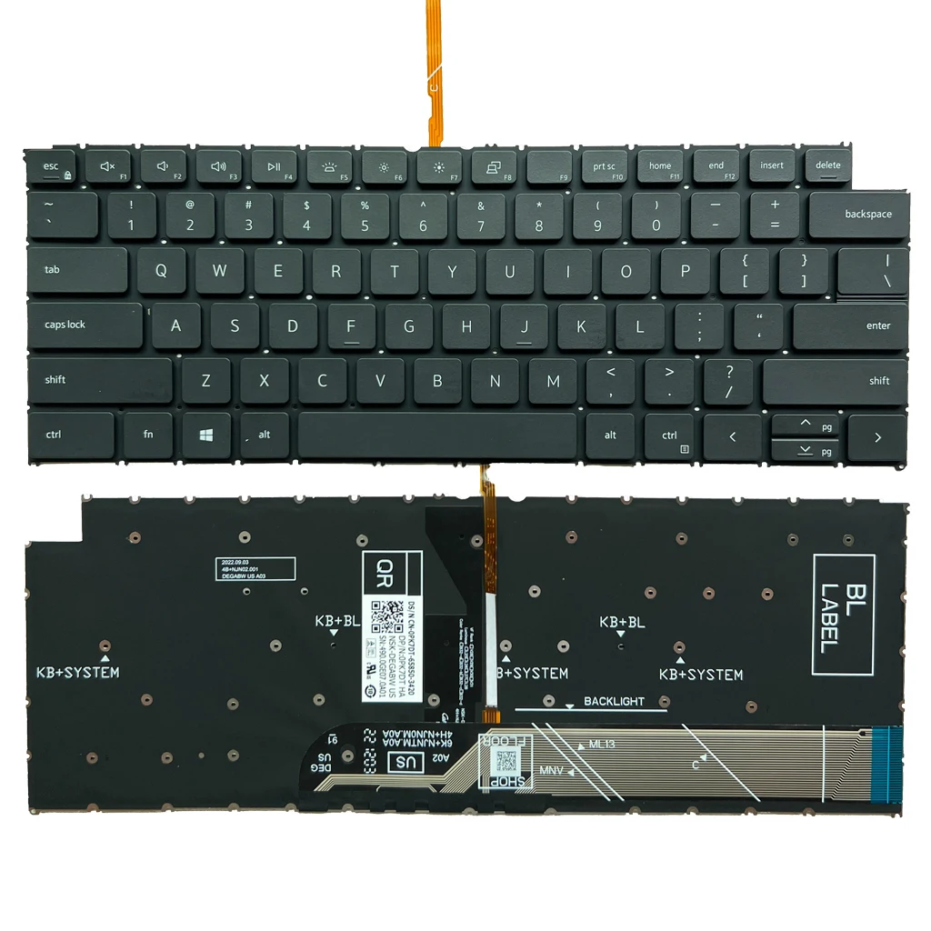 

New Laptop For Dell 14 3320 3420 Vostro 5310 5320 5410 5415 P143G 0PK7DT NSK- US Backlit Keyboard Black