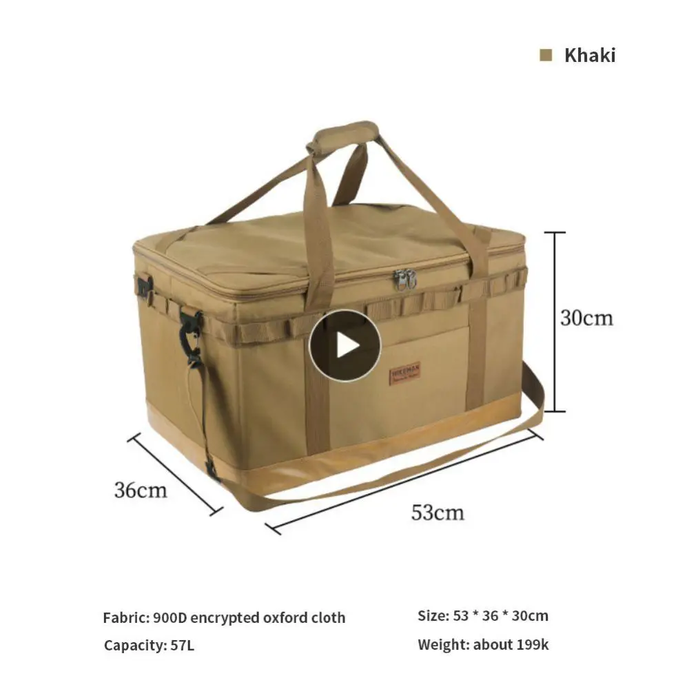 

Storage Bag Large Capacity Nylon Outdoor Package Kitchen Storage External Hook Camping Equipment Car Storage Box Waterproof