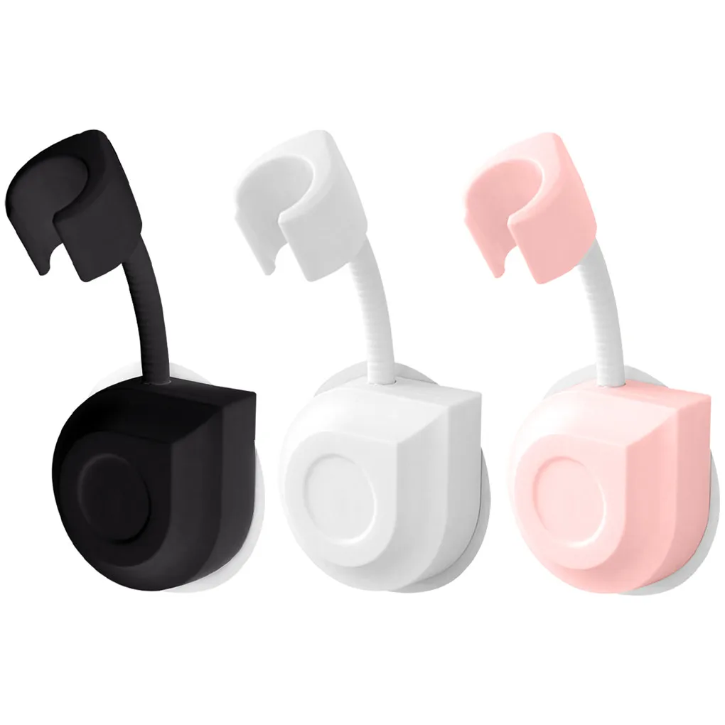 

Showerhead Bracket Wall-mounted Shower Head Holder Plastic 360 Adjustable Bathroom Stand White