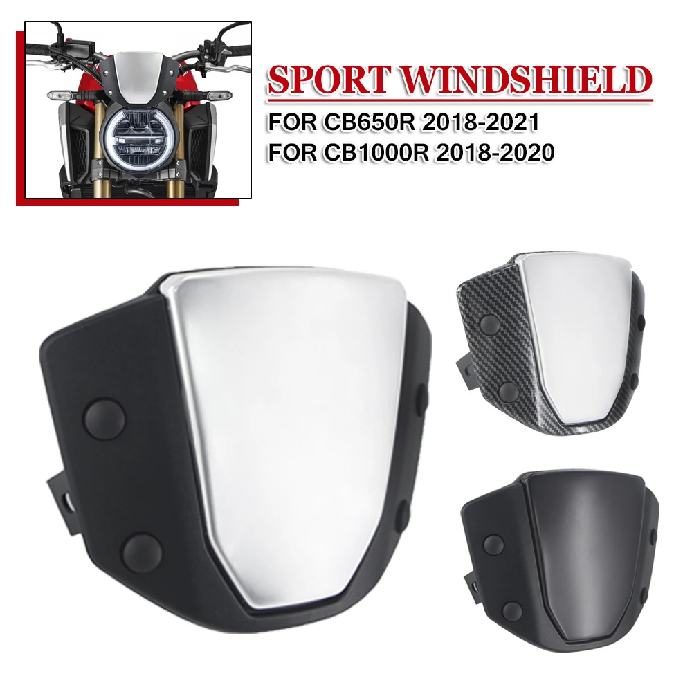 

Sport Windshield For Honda CB1000R CB500R 2018-2020 2021 CB 1000 650 R Motorcycle Front Wind Deflector Visor Screen With Bracket