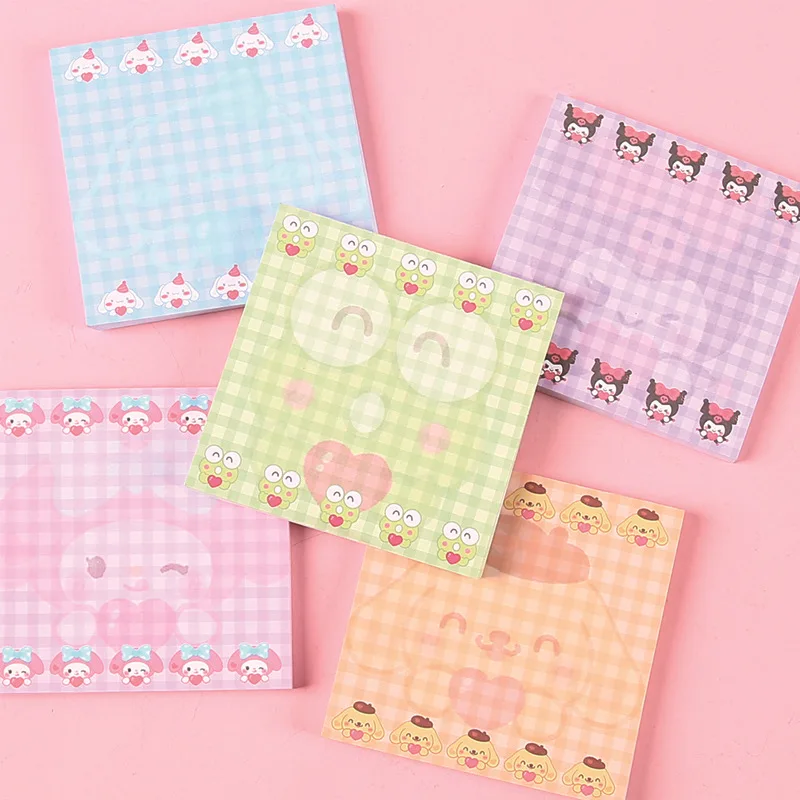 

Sanrio Hellokitty Mymelody Cinnamoroll Kawaii Cartoon Cute Note Pad Student Girl Heart Note Paper Hand Account Material Notepad