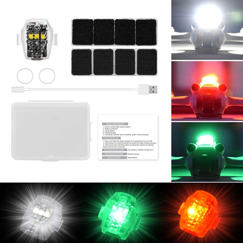 

Night Flying Signal Lamp RGB LED Navigation Flash Light for Mini 3 Pro/Mavic AIR