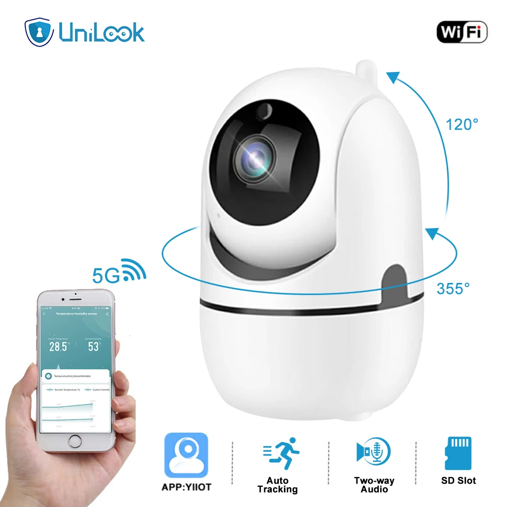 1080P Mini IP Security Camera 5G WiF Baby Monitor Wireless CCTV for Home Auto Tracking Video Surveillance Two way Audio |