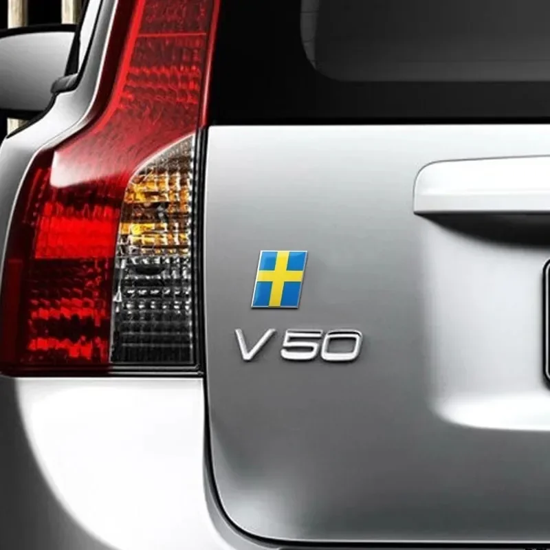 Фото 3D Metal AWD Sweden Flag Crown Logo Rear Trunk Emblem Badge Sticker Decals For Volvo V40 V60 C30 S60 S80 S90 XC90 XC60 XC40 №4