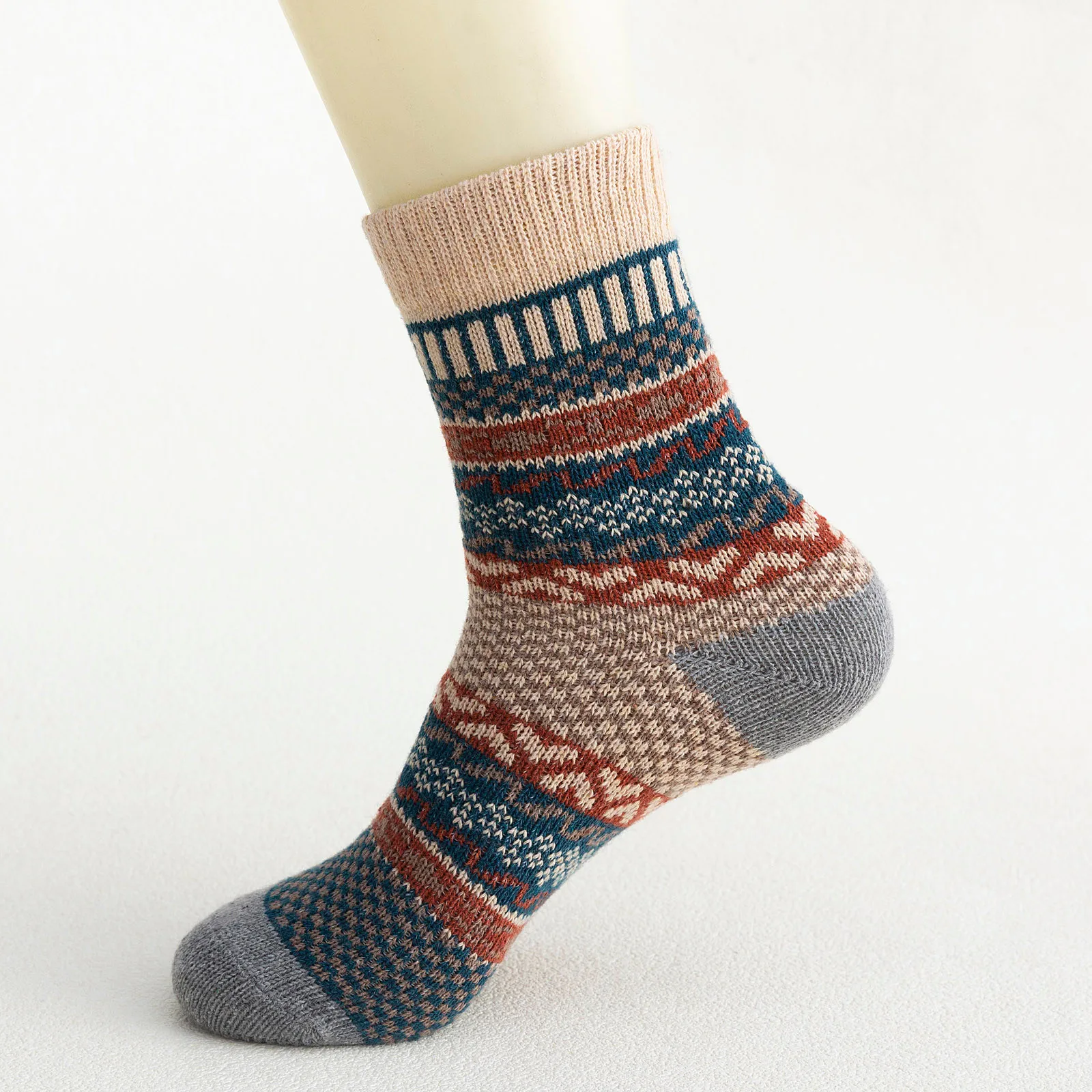 

5pairs/Lot Winter Wool Socks Womens Soft Warm Knit Long Sock Vintage Autumn Calcetines Mujer High Quality Harajuku Retro Socks
