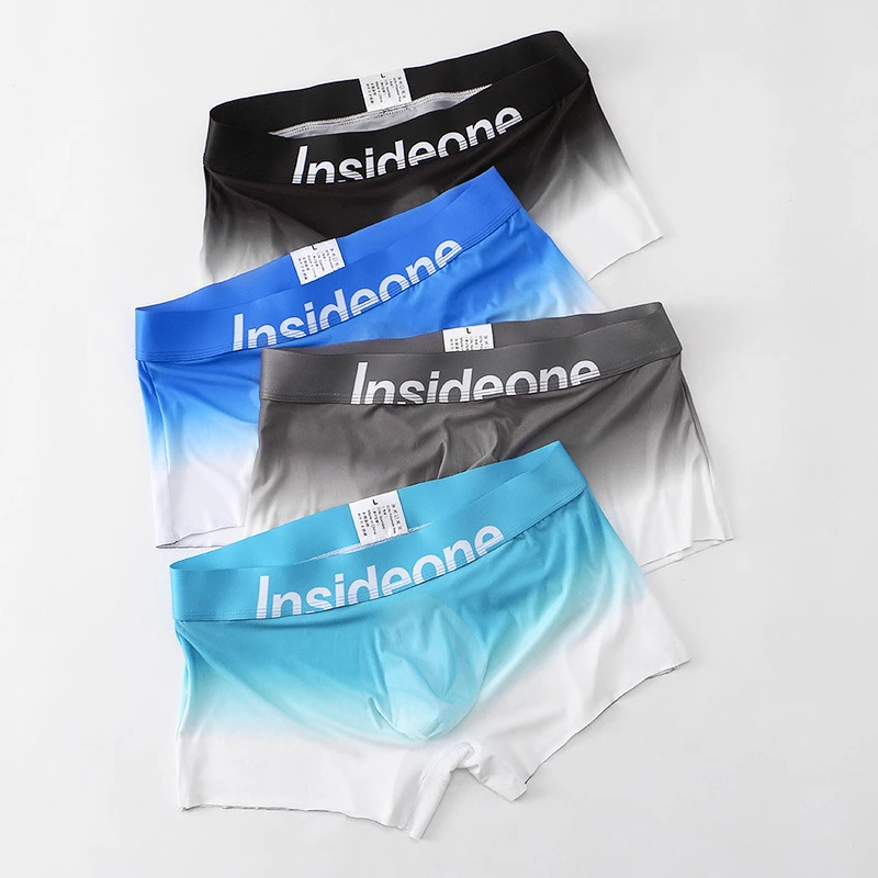 Men Boxers Men's Underwear 3A Antibacterial Underpants ice silk Men Boxer Shorts Breathable Elastic Male Panties Plus Size M-3XL