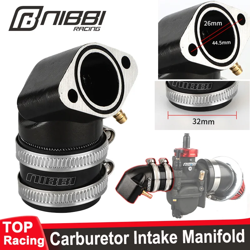 

NIBBI адаптер впускного коллектора мотоцикла подходит для PE 24 мм 26 мм 28 мм PWK карбюратор скутер GY6 150cc детали двигателя коллектор впускной трубы