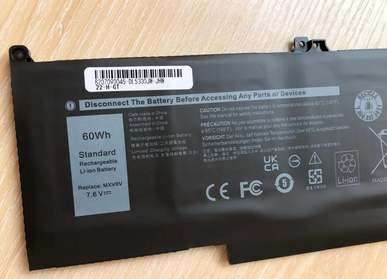Аккумулятор для ноутбука Dell Latitude 7 6 7300 7400 5300 5310 5 в 1 серии 5VC2M 05VC2M 829MX 0829MX - купить по