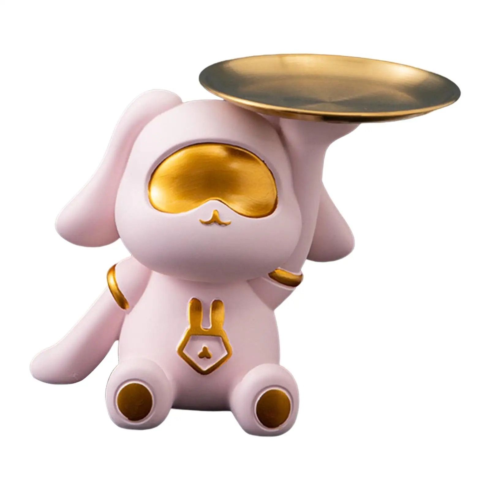 

Creative Rabbit Statue Storage Tray Decorative for Restaurant Decoration