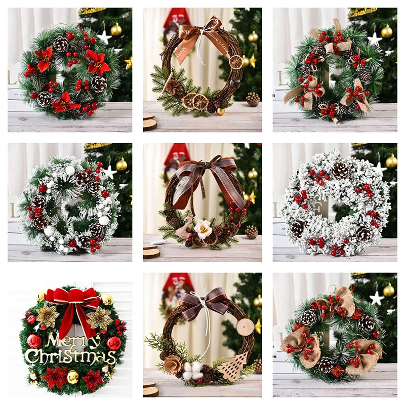 

Christmas Decorations Wreaths Tasson Berry Display Windows Doors Hanging Walls Teng Strips Site Layout Christmas Rattan Wreaths