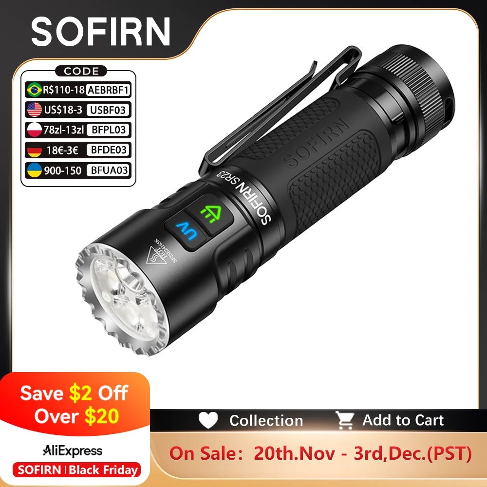 

SOFIRN SR23 Фонарик с двойным светом