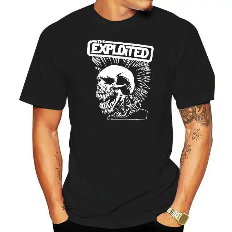 

Модная повседневная мужская футболка с графическим принтом черепа из 100% хлопка 034236