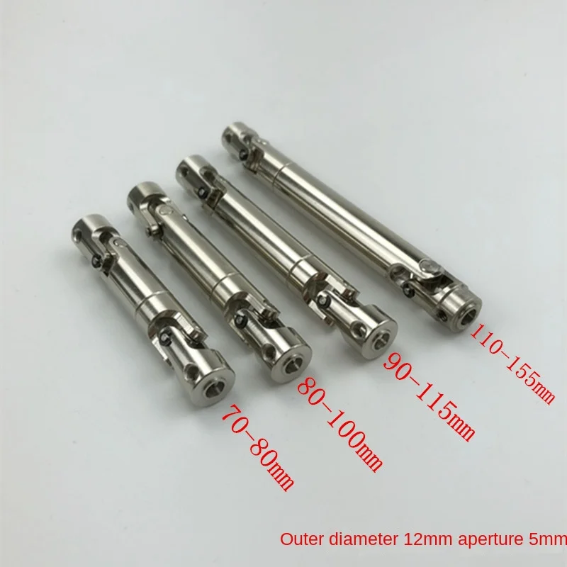 

Универсальный Телескопический приводной вал SCX10 D90, универсальный шарнирный приводной вал OD 12 мм, длина 70, 80, 90, 110 мм, для скалолазания, SCX10, D90