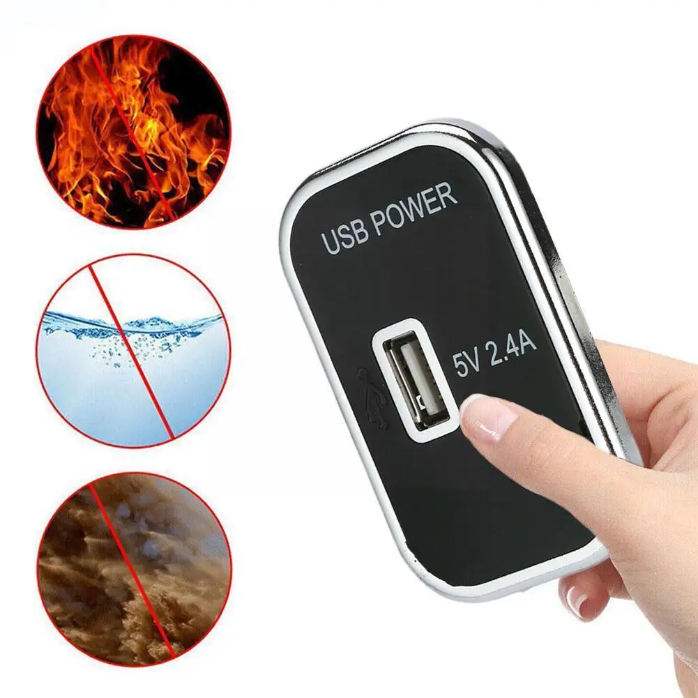 

1 Ports 5V 2.4A USB Car Charger Socket 12V 24V For Motorcycle Auto Truck ATV Boat RV Bus Power Adapter Outlet O5D2