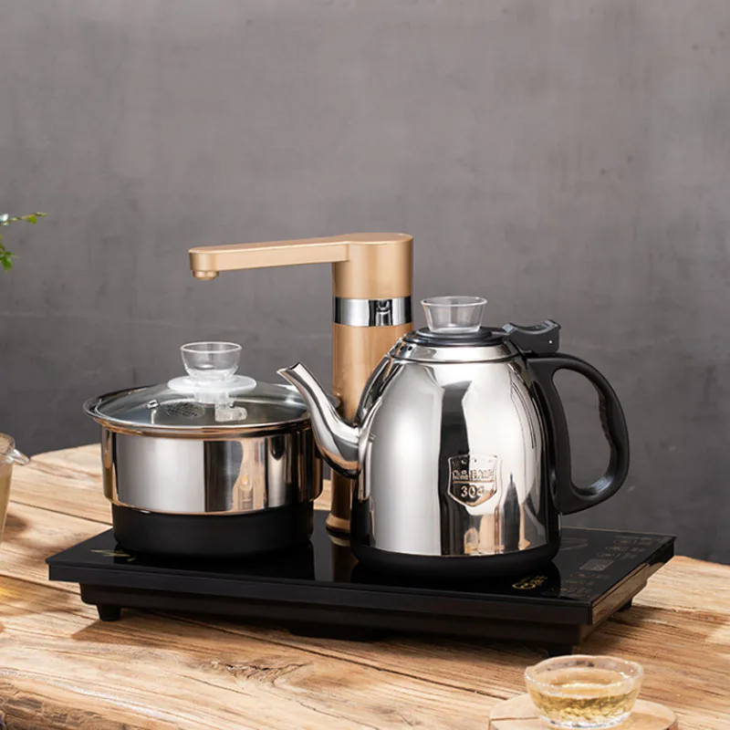 

Double Electric Kettles Household Insulated Tea Pot Set with Induction cooker Stainless Steel Safety Auto-off Function 1.0L 220V