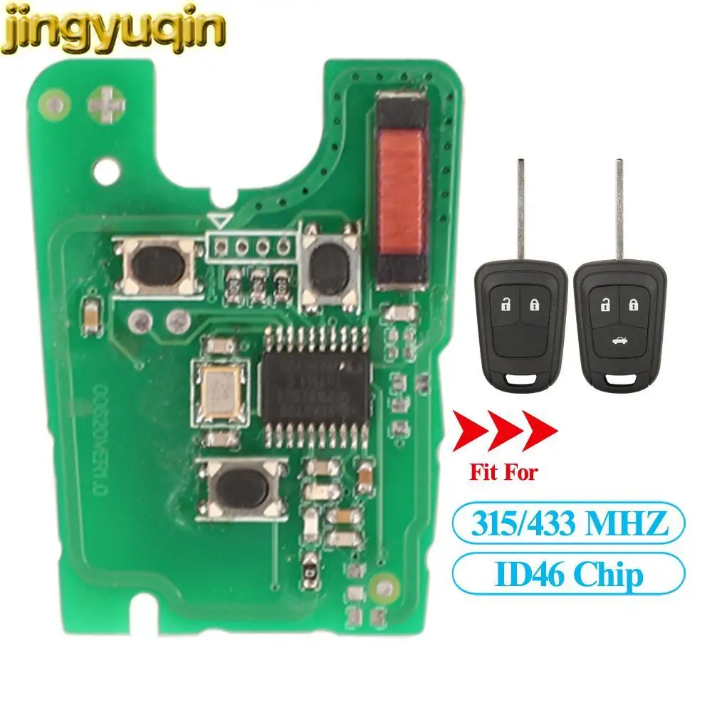 

Jingyuqin 5pcs Remote Car Key PCB Board 315/433MHZ ID46 PCF7937 Chip For Chevrolet Cruze Camaro Malibu Volt Equinox Spark Sonic