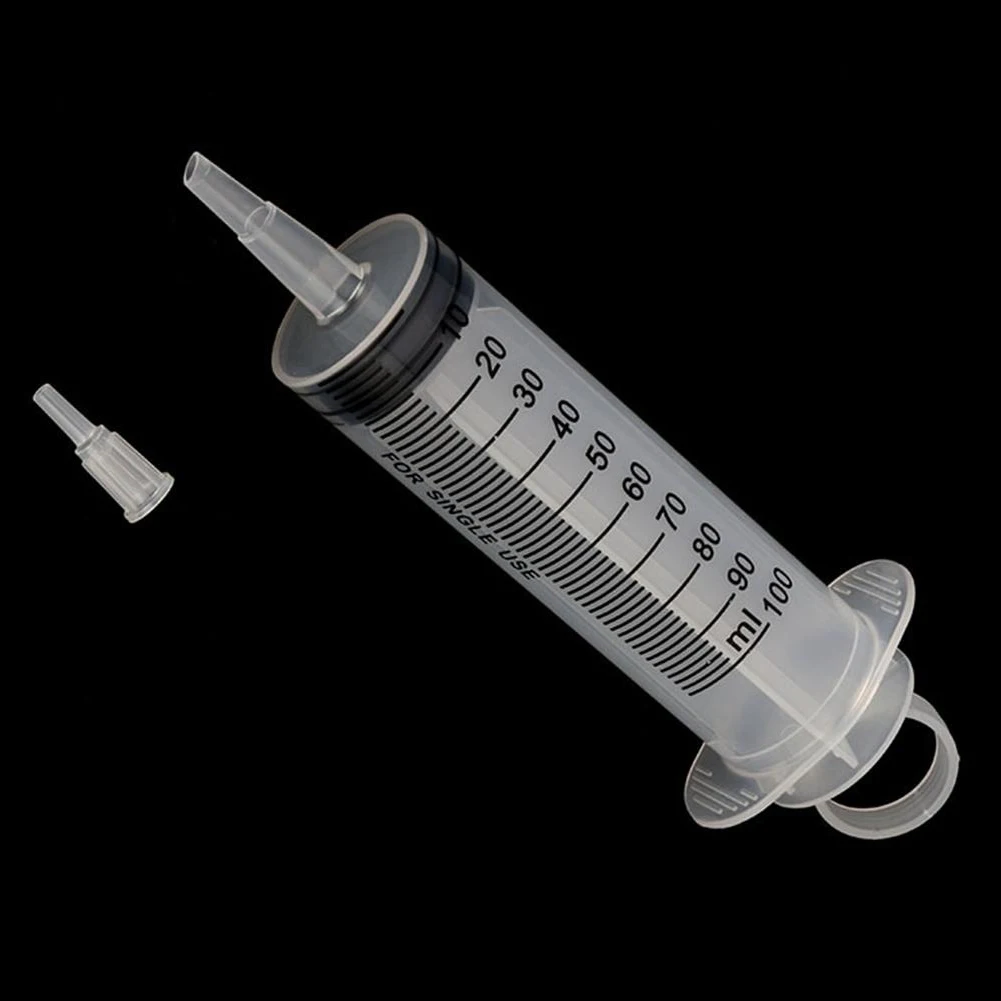 

100ml Large Capacity Syringe Oil Suction Tool Pet Dog Cat Feeder Reusable Hydroponic Liquid Analysis Measurement Tool Booster