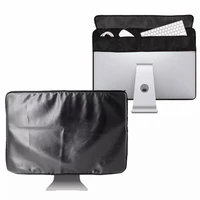 21 inch 27 inch black polyester computer monitor dust cover protector with inner soft lining for lcd screen la001