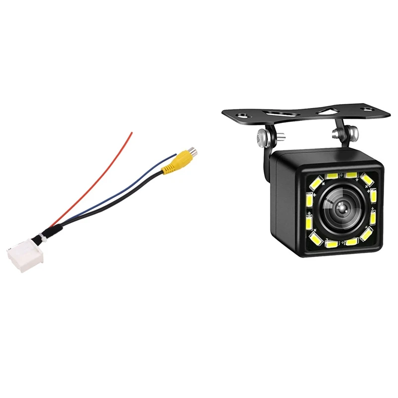

16 Pin Car Rear View Camera Adapter Cable For Toyota Camry 7Th & 170 Degree HD CMOS Car Rear View Reverse Backup Camera